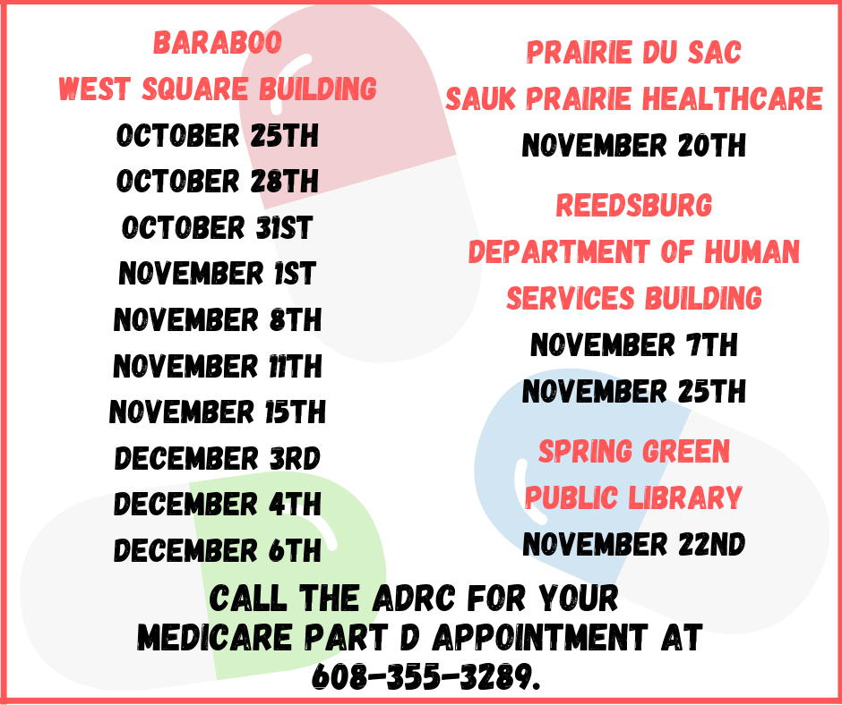 Medicare Part D Clinic Dates