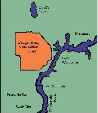 Badger Location map