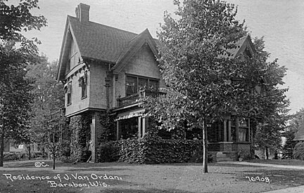 Baraboo: The Jacob Van Orden estate at 531 4th Avenue-current home of the Sauk County Historical Society.