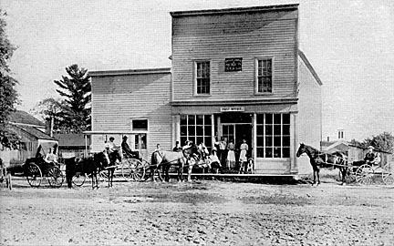 Lake Delton: The Delton Post Office around 1913. Originally known as Norris in 1849, the village name was changed to Delton afte