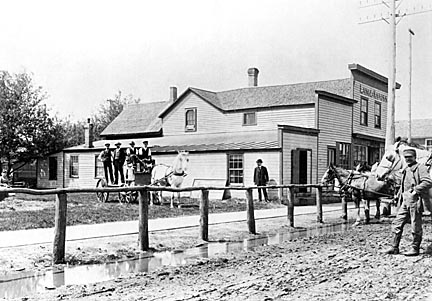 North Freedom: This 1906 photo shows the Lange & Knauss store, built in 1904, at the corner of Maple & Walnut Street's. The part