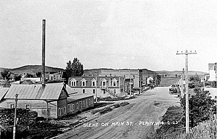 Plain: Main Street in 1925. Incorporated in 1912, named after the shrine of the Virgin at Maria Plain in Germany. This German co