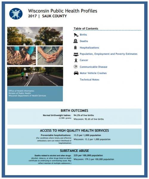 Sauk County Public Health Profile 2017