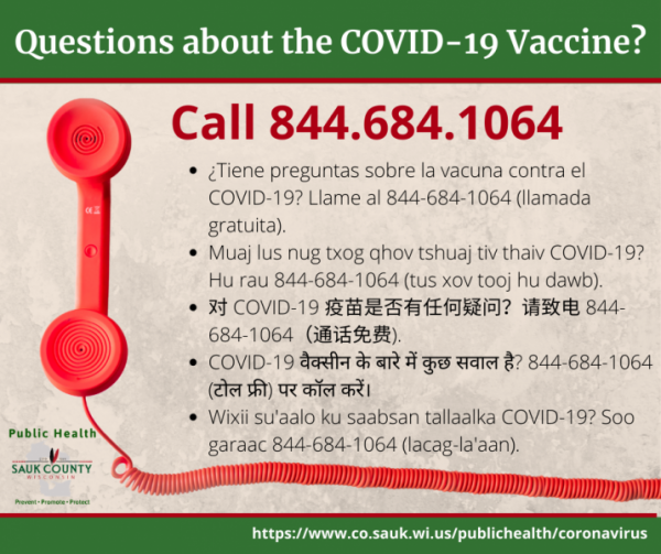 Covid-19 Vaccine Information Sauk County Wisconsin Official Website