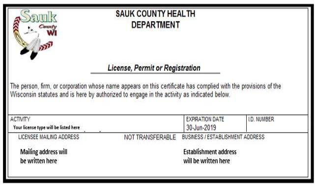 Licensing | Sauk County Wisconsin Official Website