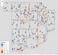 Sauk County Groundwater Trends Map