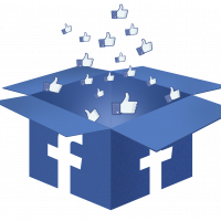 box with Facebook likes