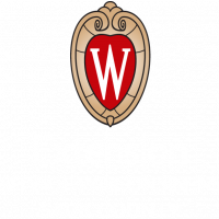 UW Madison crest in red