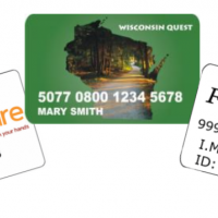 Image of Child Care, Quest, and Forward Health cards