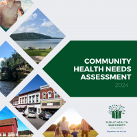 healthy photos with wording: Community Health Assessment