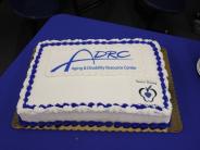 cake with adrc and senior dining logo