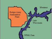 Badger Location map