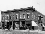 North Freedom: This 1904 photo shows the old Lange & Knauss Store on the corner of Maple & Walnut Streets. It was replaced by a 