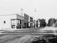 Spring Green: Main Street looking west in 1908. Hardware & furniture store, second from left. Several stagecoach lines originate