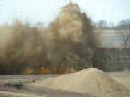 Mineral Extraction Site during blast