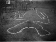 Man Mound in 1908 with outline of man-shaped effigy