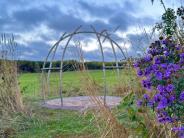The ciiporoke (“wigwam”) art installation at Chief Wakąjazi (Yellow Thunder) Memorial by Chloris Lowe