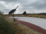 Crane sundial along the GSST