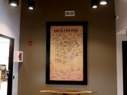 Map of Sauk County in new office entrance Photo by Tristin Photography