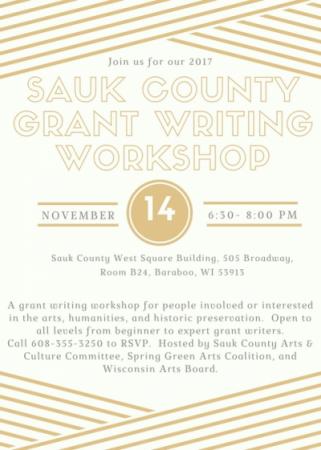 2017 Grant Writing Workshop Flier