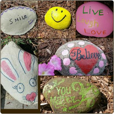 Multiple hand painted Craft Group Rocks