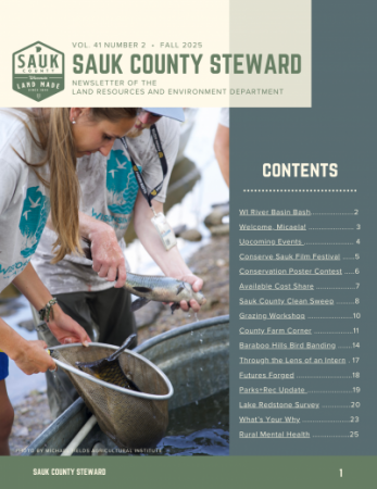 First Page of the Sauk County Steward