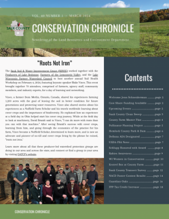 2024 Spring Conservation Chronicle Front Page