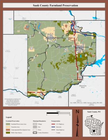 Sauk County Farmland Preservation Boundaries