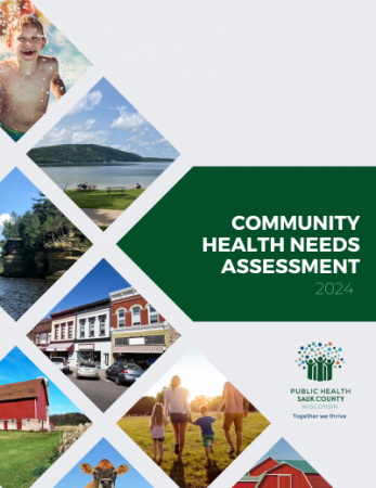 healthy photos with wording: Community Health Assessment