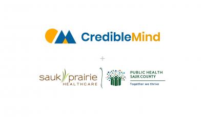 CredibleMind + Sauk Prairie Healthcare & Public Health Sauk County (all 3 logos)