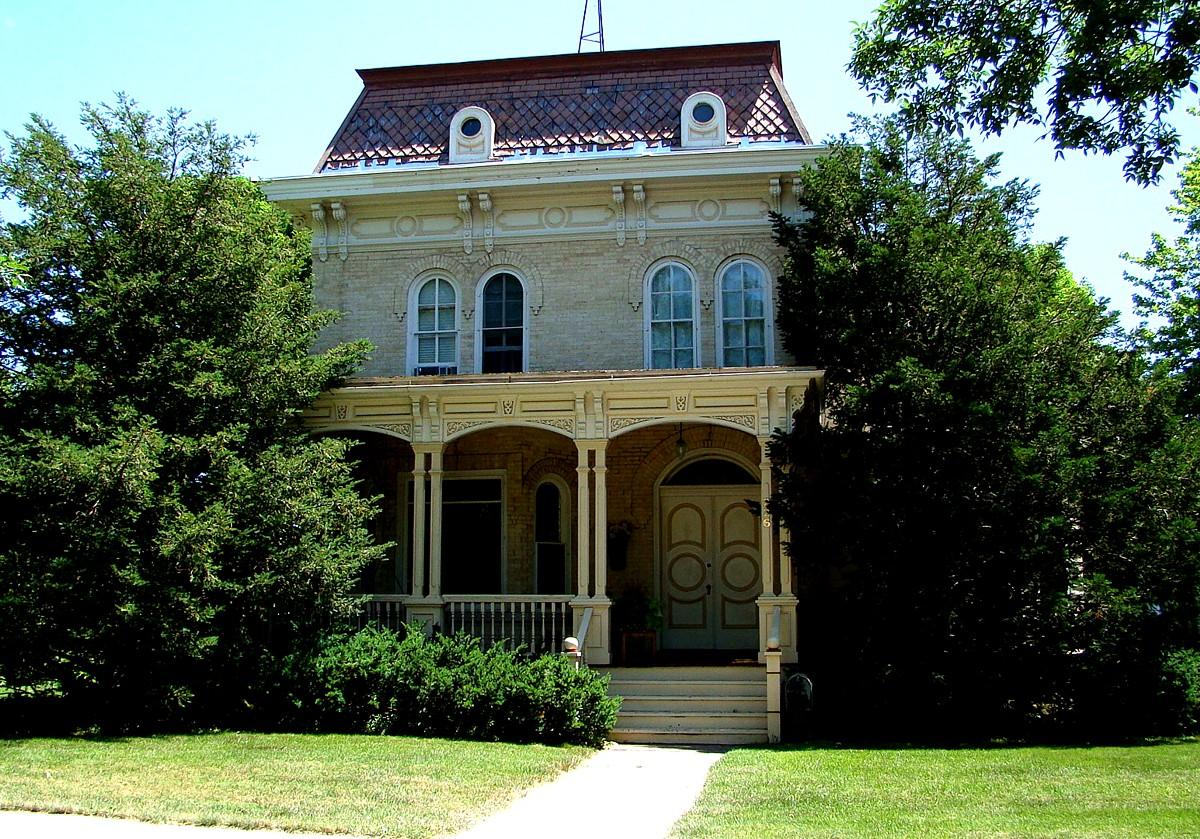 Abner Harris House which is the only house in Reedsburg built in the French Second Empire style. 