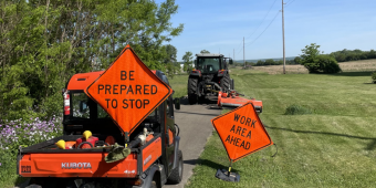 Great Sauk State Trail mowing operations: be prepared to stop for staff mowing in work areas